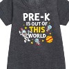 - Dr. Seuss - Pre-K Out Of This World Cat in the Hat Graphic Short Sleeve Fleece Dress - 2 of 4