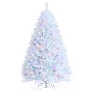 Tangkula White Realistic Xmas Tree, Lush Christmas Tree W/ PVC & PET Branch Tips - 1 of 4
