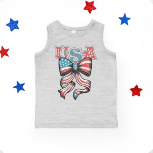 The Juniper Shop Coquette USA Bow Grunge Youth Tank Top - 1 of 4