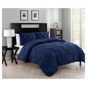 Navy Nilda Comforter Set (King) - VCNY , Blue