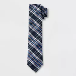 Men's Checkered Tie - Goodfellow & Co™ Navy Blue