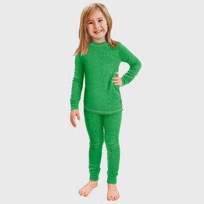 City Threads Girls USA-Made Soft & Cozy Thermal Long Johns 2-Piece Set - Warm Base Layer & Loungewear