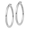 Black Bow Jewelry 3mm, Sterling Silver, Classic Round Hoop Earrings - 40mm (1 1/2 Inch) - 2 of 4