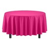 Crown Display Disposable Plastic Tablecloth 84 Inch Round- 6 Pack - 2 of 4