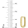14k Yellow Gold 2mm Textured Rounded Rectangular Hoop Earrings - 4 of 4