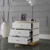 Meridian Furniture Esme Accent Table in White Lacquer/Gold - image 4 of 4