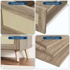 7 Drawers Rattan Dresser for Bedroom, 47.2" Wide Chest of Drawers, Modern Wooden Dresser TV Stand with Wood Legs for Living Room - 4 of 4