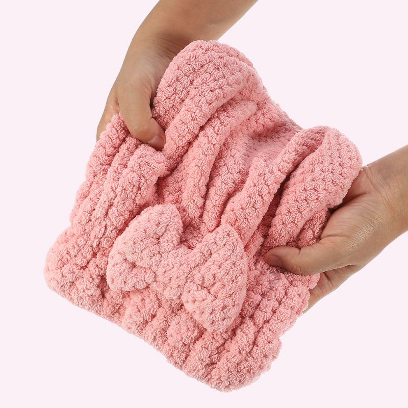 Unique Bargains Microfiber Lightweight Hair Drying Towel 2 Pcs, 3 of 7