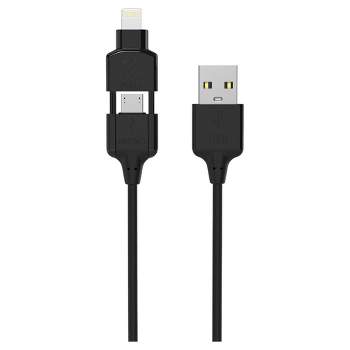 Scosche 3' StrikeLine Pro Lightning and Micro-USB Charge/Sync Cable I3M Black