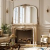 BEAUTYPEAK Arched Vintage Baroque Bathroom Vanity Mirrors - 3 of 4