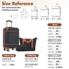 YONWAY Hardside Lightweight Luggage Sets with Bags Carry-on Suitcase Double silent Spinner Wheels with TSA Lock,Single Vintage Luggage 20 IN - 3 of 4