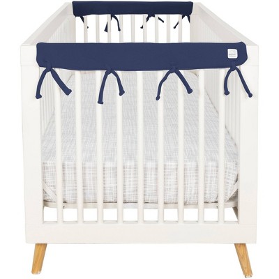 Image of Trend Lab Crib Wrap Fleece Rail Covers - Navy