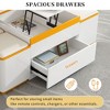 PAGED Modern Space Saving Lift-Top Coffee Table with 4 Stools & Foldable Top,Functional Storage Tea table Center Table for Living Room,Bedroom - 4 of 4