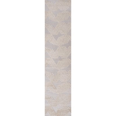 Deco Jazz Geometric Beige Synthetic Indoor/Outdoor Rug
