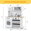 Garvee Kids Kitchen Playset, Wooden Kitchen Toy Playset with Stove, Oven, Sink and Accessories, Pretend Play Kitchen with 2 Fabric Drawers, White - 4 of 4
