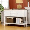 Vynxaria Console Table with Drawers,Vintage Entryway Table with 2 Drawers,Cabinets and Bottom Shelf, Retro Sofa Table,White - 2 of 4
