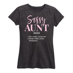 Women's - Instant Message - Sassy Aunt Defintion Short Sleeve Graphic T-Shirt - 1 of 4