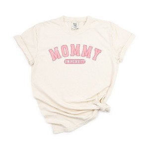 Simply Sage Market Women's Varsity Mommy University Short Sleeve Garment Dyed Tee - 1 of 2