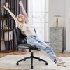 Gulches Criss Cross Legged Armless Office Chair 360° Swivel, Height Adjustable, 26.4" Wide Seat, 300lbs Capacity, PU Leather for Home - 4 of 4
