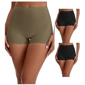 INSPIRE CHIC 3 Packs Women's High Waist Seamless Slimming Control Panties for Under Dresses Boyshort - 1 of 4
