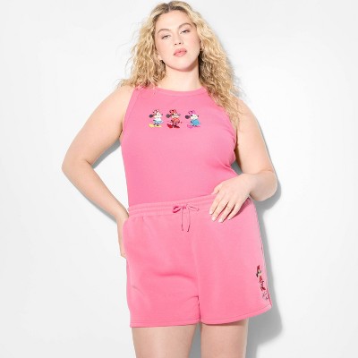 Women's Minnie Mouse Graphic Tank Top - Pink