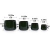 Syemin Planters 4 Pieces Ceramic Flowerpot with Drainage Hole and Saucer, Modern Planter for Patio, Garden or Windowsills, Green, 13.78"*13.78"*11.81" - 3 of 4