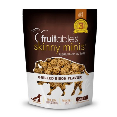 Fruitables Skinny Minis Grilled Bison Flavor Healthy Low Calorie Dog Treats - 5oz