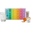 Weekly Pill Organizer - Pack of 2 - 4 Compartment Am/Pm Pill Box, 7 Day Large Travel Medication Dispenser Case for Vitamins, Supplements and Medicine - 4 of 4