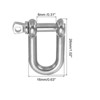 Unique Bargains Stainless Steel Small D-Ring Shackles for DIY Craft 2 Pcs - 2 of 4