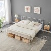 Metal Bed Frame with Headboard and Footboard, 12'' Storage Space - Heavy Duty Steel Slats Support, Noise-Free & Easy Assembly - 4 of 4