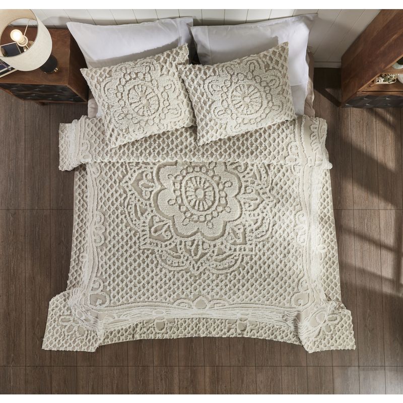 Trevor Collection 100% Cotton Tufted Unique Luxurious Bedspread & Sham Set - Better Trends, 4 of 8