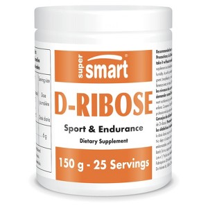 SuperSmart D-Ribose Powder (Natural Sugar) 6gm per Day - ATP Synthesis & Production - Universal Fuel for Energy | Non-GMO & Gluten Free - 150 g - 1 of 1