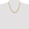 Black Bow Jewelry Men's 6mm 10k Yellow Gold Diamond Cut Solid Rope Chain Necklace - 2 of 4