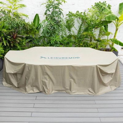 Chelsea Beige 87" Outdoor Patio Dining Set Rain Cover