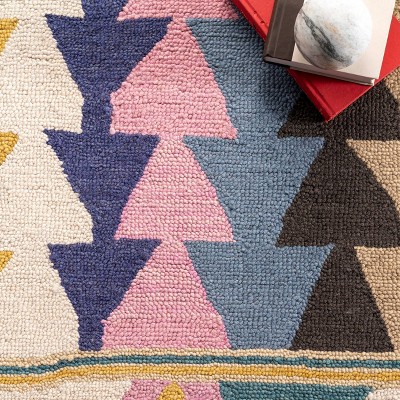 Bohemian Brilliance Hand Tufted Multicolor Wool Geometric Rug 8' x 10'