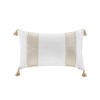 Gulches Multicolor Embroidered Faux Linen Cotton 12x20 Decorative Pillow 1 Piece - 3 of 4