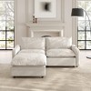 WJSHome 85" Modular Sectional Couches for Living Room with Ottoman, Loveseat Cloud Couch with Deep Seat, Linen Fabric - 2 of 4