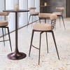 Zuo Saku Swivel Barstool Beige & Brown - 2 of 4