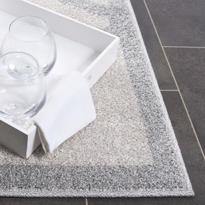 Beige Hand-Knotted Cotton Square Area Rug - Stain-Resistant and Reversible