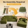XIZZI Modular Sectional Sofa Couch, L/U-Shape Upholstered Couch, Modern Minimalist Couches for Living Room, Free Combination Deep Seat Corner Couch - 4 of 4