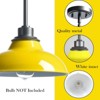 Claxy Yellow Pendant Light Fixture Dome Kitchen Islands Hanging Light Metal Rod - 3 of 4
