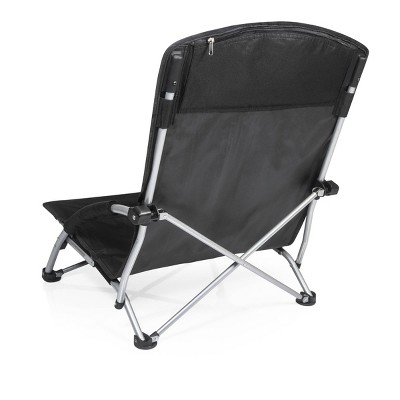 Black Steel Frame Folding Camping Chair with Padded Armrests