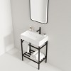 NicBex Bathroom Vanity with Basin,Bathroom Sink Vanity with Open Metal Leg and Shelves,24 inch Bathroom Sink Cabinet for Bathroom - 2 of 4