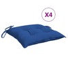 vidaXL 4 pcs Oxford Fabric Chair Cushions in Blue - Durable Square Outdoor Seat Cushions with PP Hollow Fiber Filling - image 3 of 4