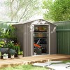 Outsunny Metal Storage Shed Organizer, Garden Tool House with Vents and Sliding Doors for Backyard, Patio, Garage, Lawn - 3 of 4