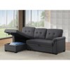 TiramisuBest Modern L-Shaped Lounger Sofa with Hidden Storage, Dark Gray Modular Sectional Couch for Living Room - 2 of 4