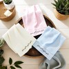 REGALWOVEN Bathroom Kitchen Soft Absorbent Cotton Floral Embroidered Hand Towel 13" x 29" - 4 of 4