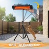 Outdoor 1500W Patio Heater, Electric Outdoor Heater with 24H Timer, IP65 Waterproof, Wall Mounted/Ceiling/Tripod - 4 of 4