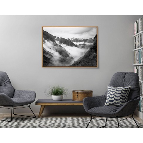 Kate & Laurel All Things Decor 28" x 38" Sylvie Inca Trail Framed Canvas by Pete Olsen Natural : Modern Vertical Wall Art - image 1 of 4