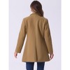 INSPIRE CHIC Women's Winter Stand Collar Single Breasted Mid-thigh Long Overcoat - 4 of 4